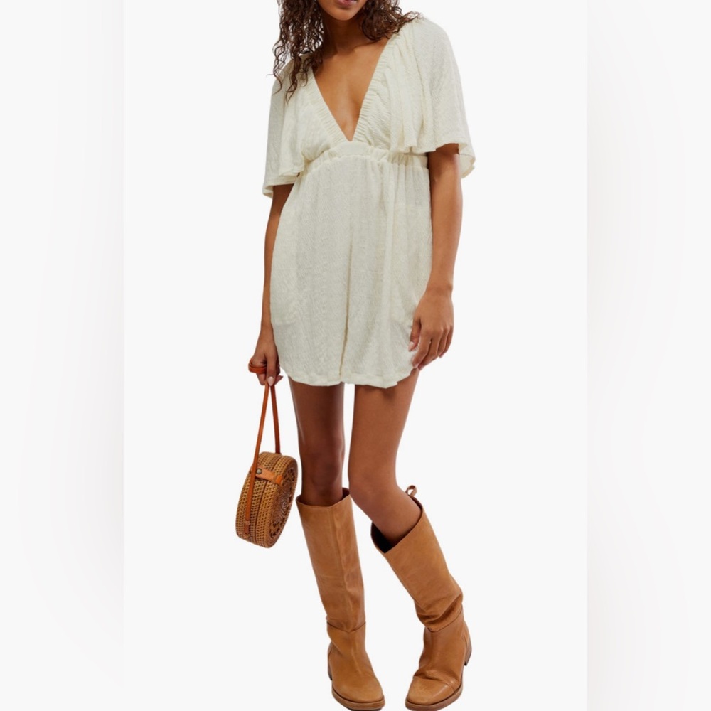 FREE PEOPLE La La Flutter sleeve romper